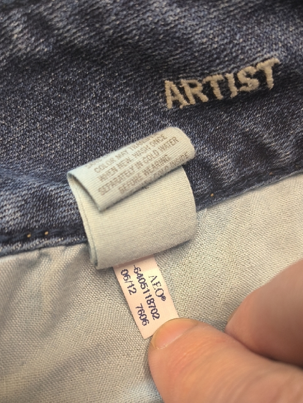 Artist Jeans w/33" Inseam👖Low Rise American Eagle Outfitters Size 8 sac419 - Picture 6 of 7